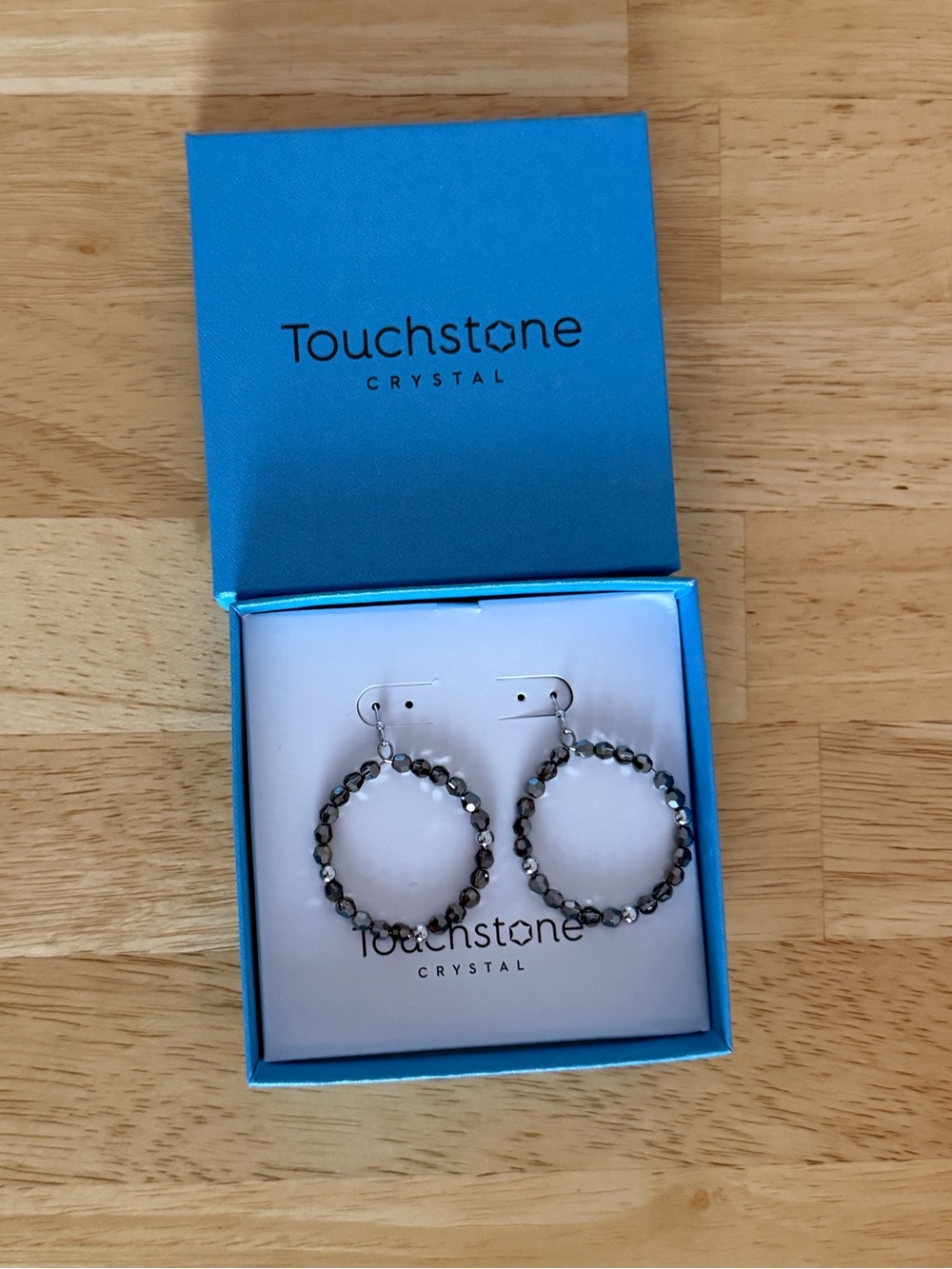 Touchstone Crystal Savvy Earrings in Black - BNIB